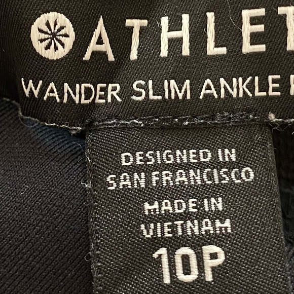 Athleta Women's Pants "Wander Slim" High Rise, Black, Ankle Pants, Size 10 - Picture 8 of 8